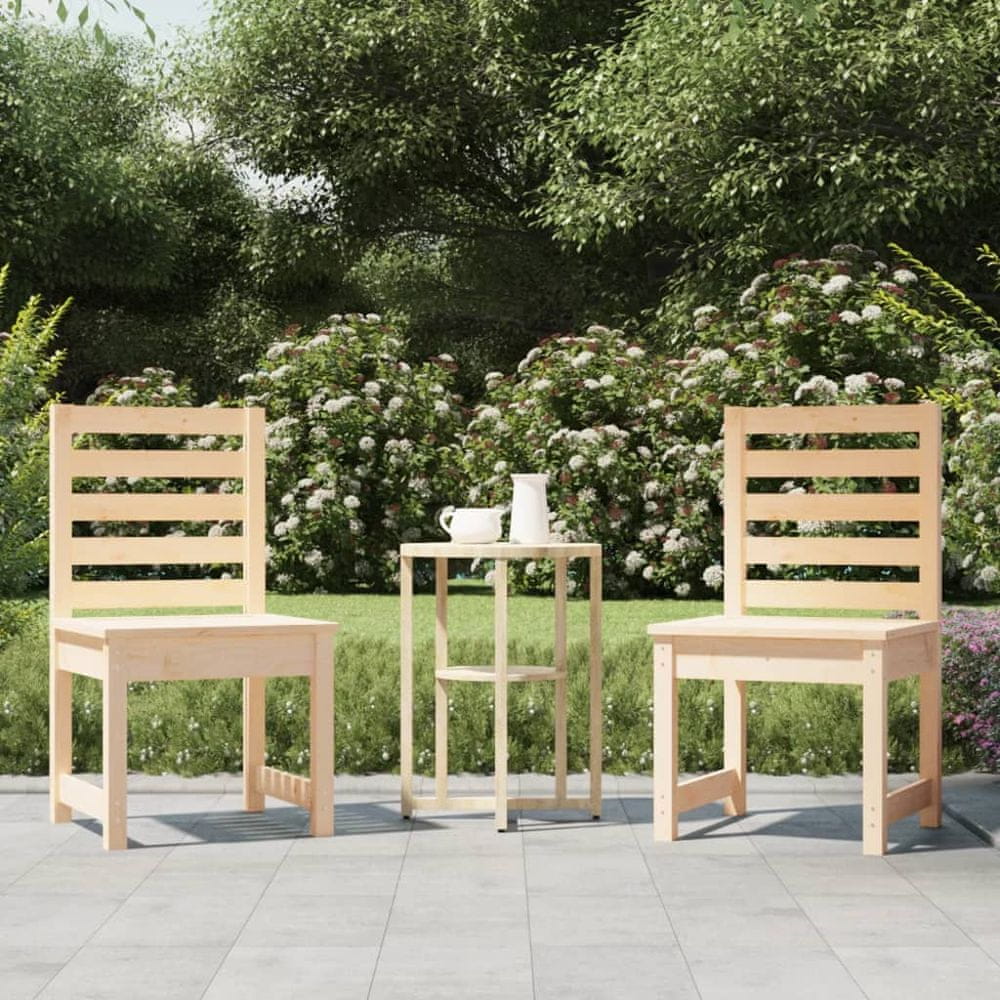 Vidaxl Záhradné stoličky 2 ks 40,5x48x91,5 cm borovicový masív